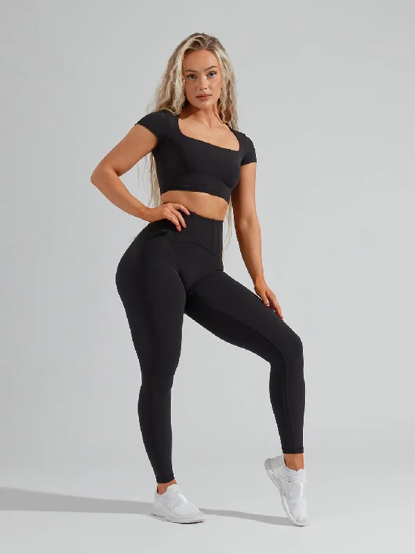 Corset Legging - Onyx Black