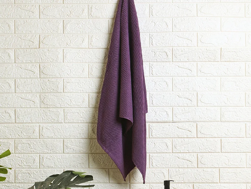 Dark Violet 100% Cotton Bath Towel Relish By Spaces