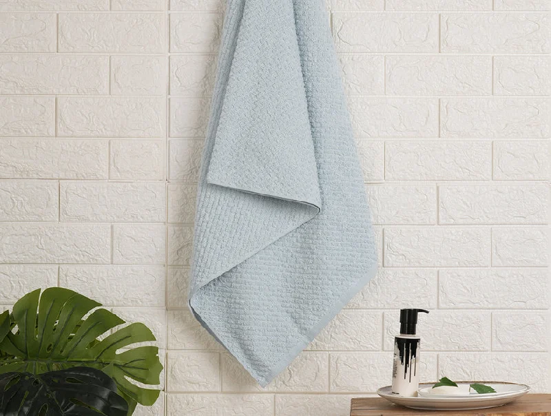 Delicate Blue - Light Blue 100% Cotton Bath Towel - Genesis By Spaces