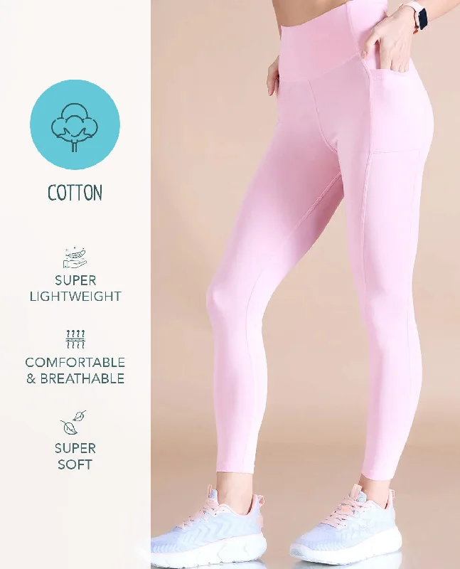 Women Cotton Stretchable Leggings with Pockets