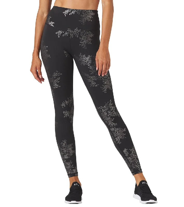 Glyder Sultry Yoga Leggings Black/Silver Lace Gloss