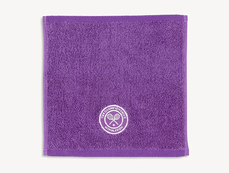 Wimbledon 2024 Jacquard Hyacinth 100% Cotton Face Towel (Pack of 2)