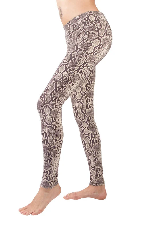 Leggings Snake Cream Brown