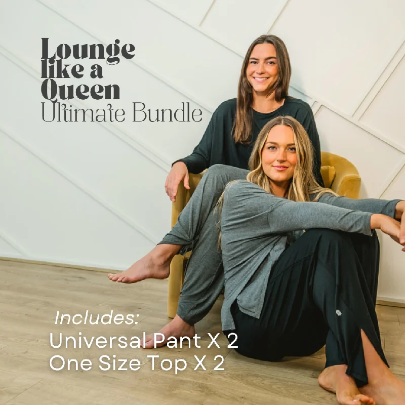 👑  Lounge Queen Double Set: One Size Top & Universal Pant