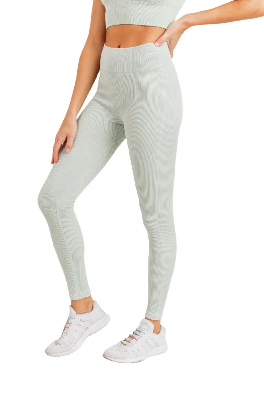 Mono B Ribbed Mineral Wash Seamless Legging APH2801