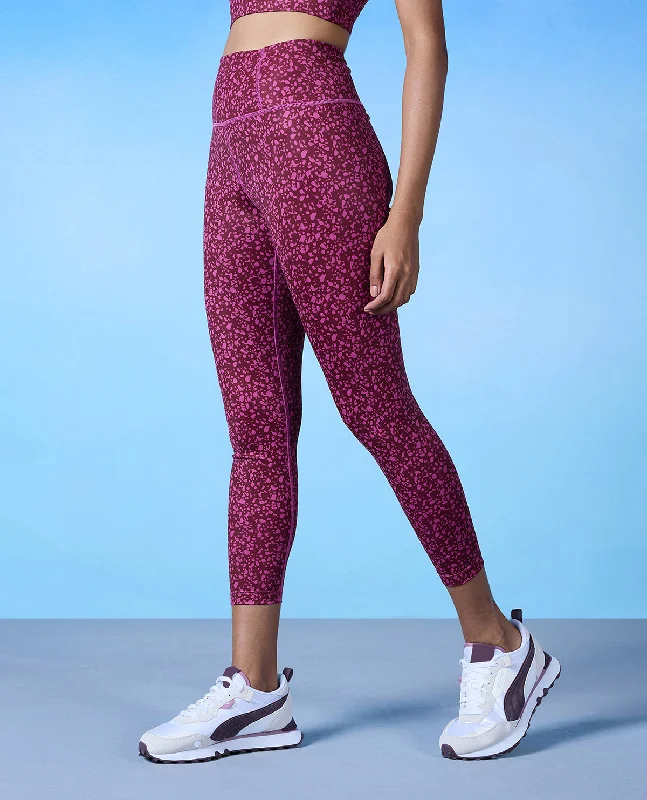 Nykd All Day High rise Trendsetter Printed Legging- NYK121-Scatter Tawny Print