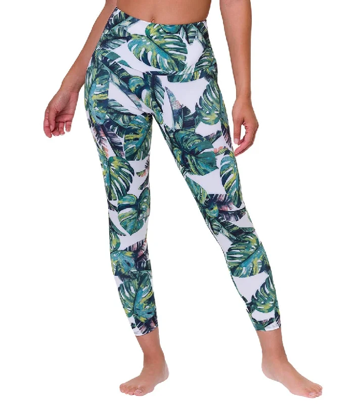 Onzie High Waisted Basic 7/8 Yoga Leggings Tropics