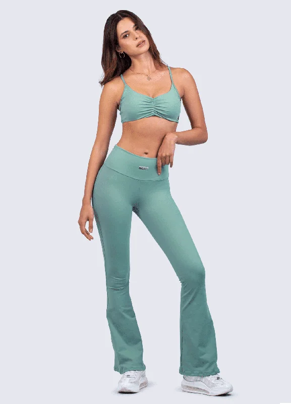 LEGGING EMANA FLARE ICONIC-AQUA BLUE