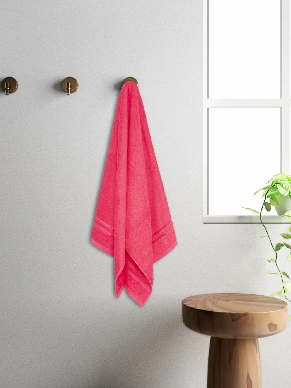 Solid Coral 100% Cotton Quick Absorbent Bath Towel - Quik Dry By Welspun