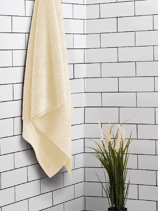 Solid Ivory 100% Egyptian Cotton Bath Towel - Luxury Egyption Cotton By Spaces