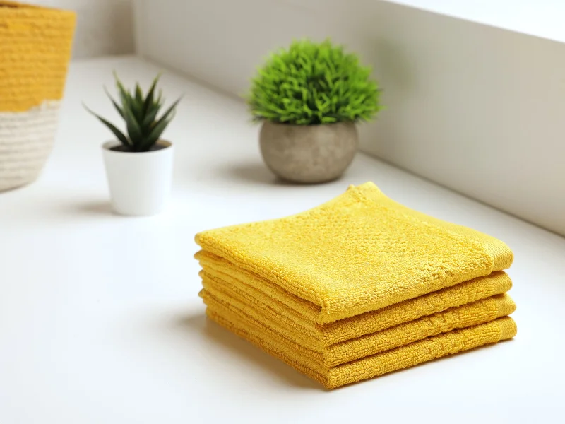 Solid Sunflower 100% Cotton 4 Face Towel - Swift Dry By Spaces