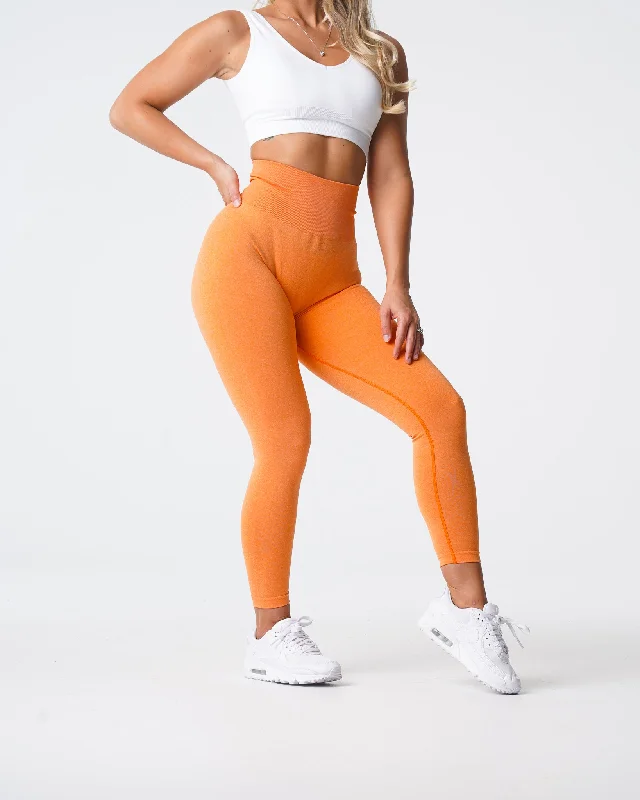 Sunset Orange NV Seamless Leggings