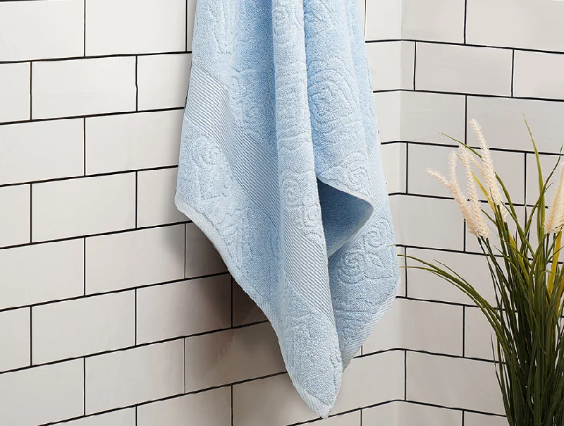 Dutch Canal - Light Blue 100% Cotton Bath Towel - Turkvilla By Spaces