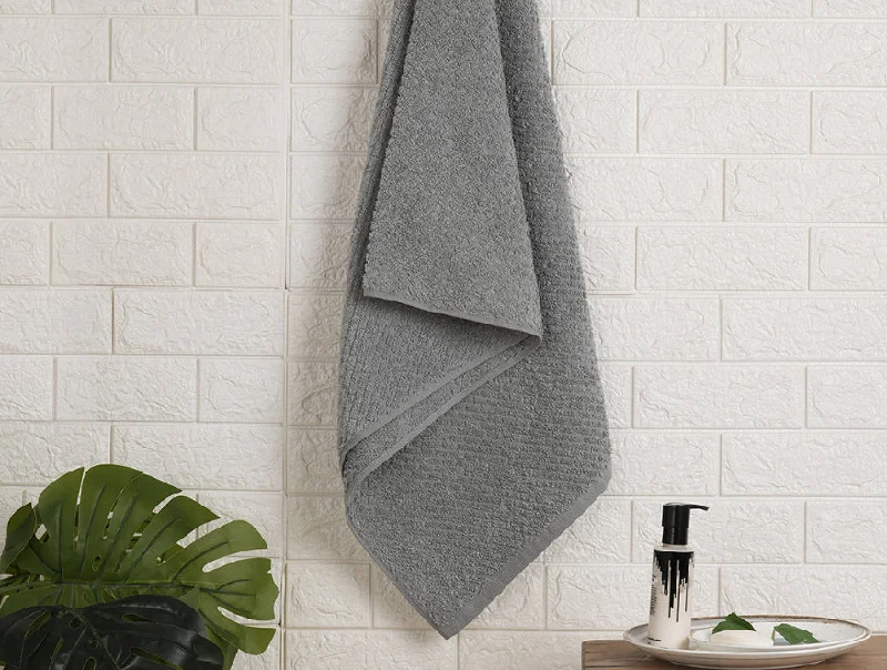 Ultimate Grey - Grey 100% Cotton Bath Towel - Genesis By Spaces