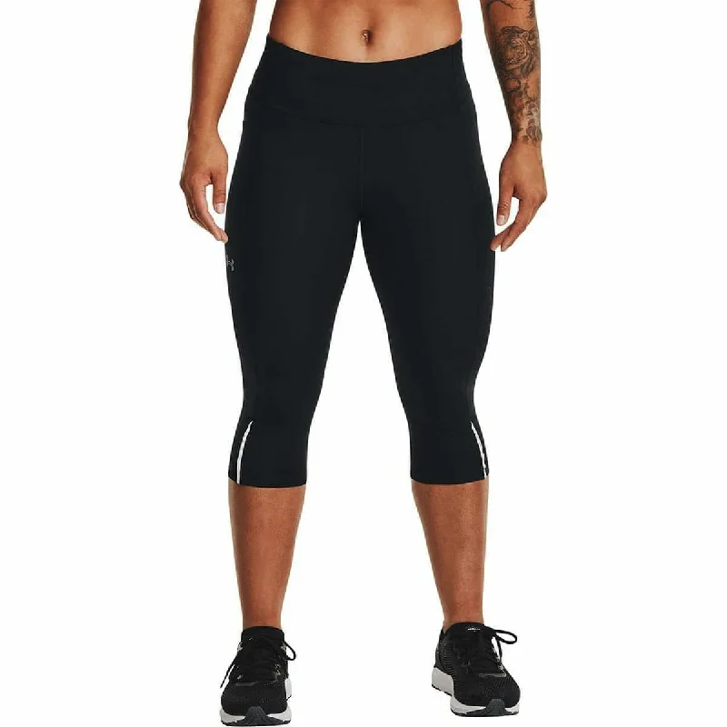 Under Armour Fly Fast 3.0 Speed Womens 3/4 Capri Running Tights - Black