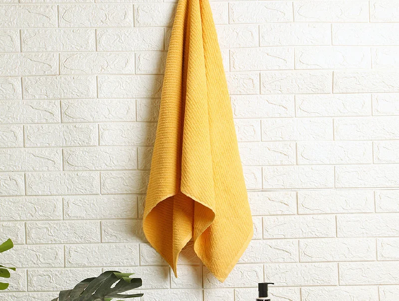 Yellow 100% Cotton Bath Towel Relish By Spaces