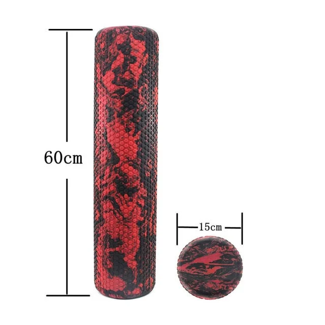 60*15cm Yoga Block Pilates Foam Roller Trigger Point Massage Roller Muscle Tissue for Fitness Gym Yoga Pilates Sports