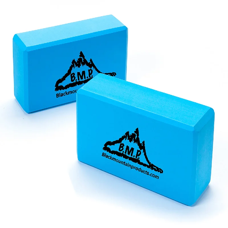 Black Mountain Products Set of Two Yoga Blocks 3"" x 6""x 9"" Blue