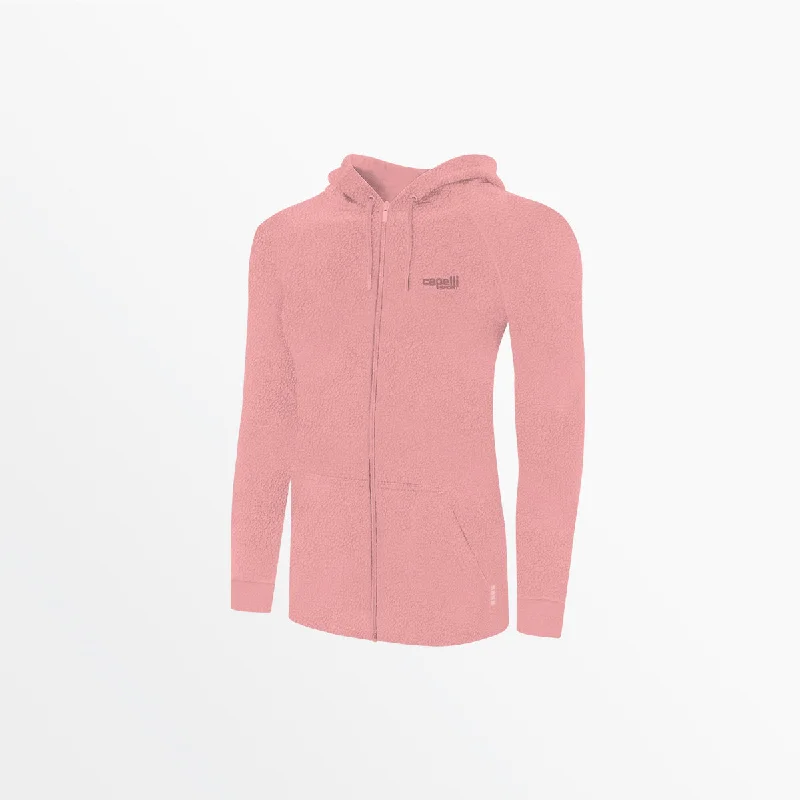 WOMEN'S SHERPA ZIP UP HOODIE